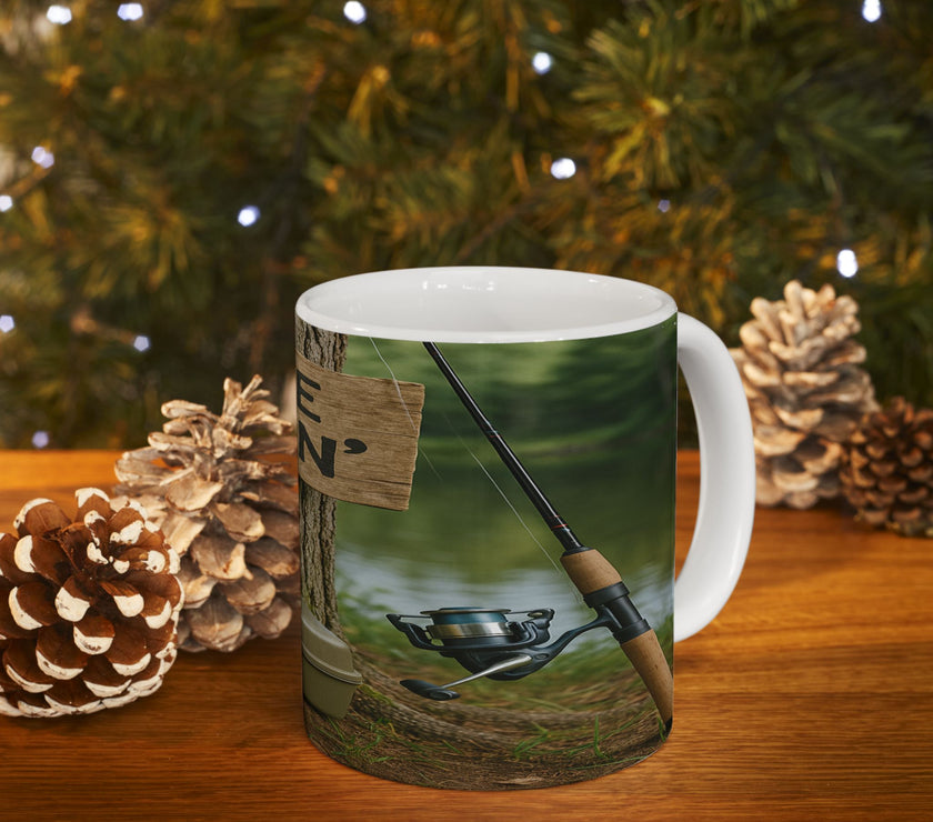 Gone Fishin’ Ceramic Mug for Fishermen