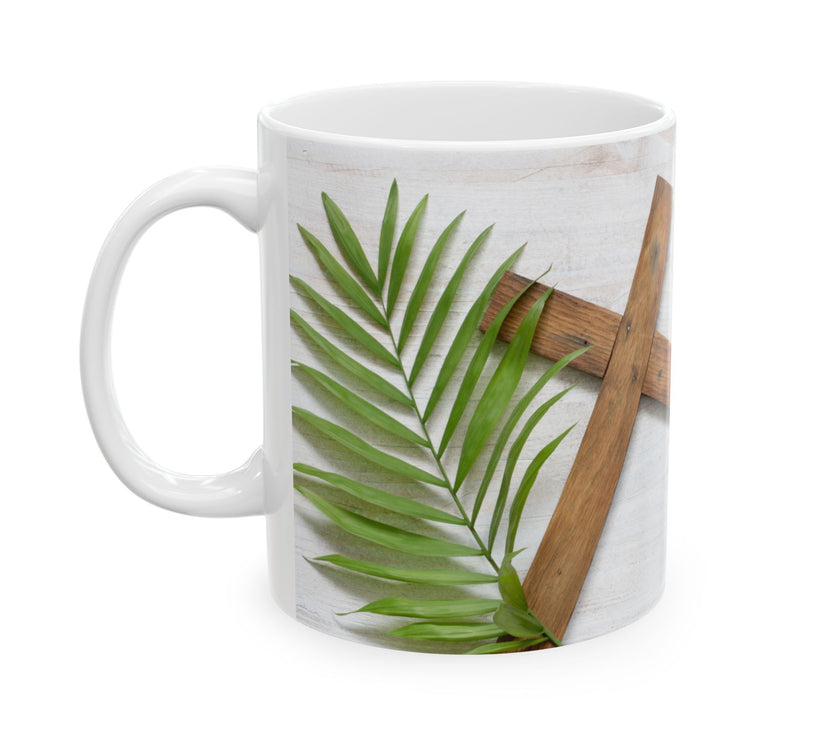 Inspirational Ceramic Coffee Cup- "He is not here: He has Risen"