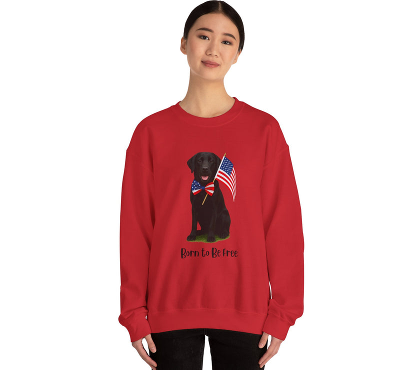 All-American Dog Lover Freedom Crewneck Sweatshirt