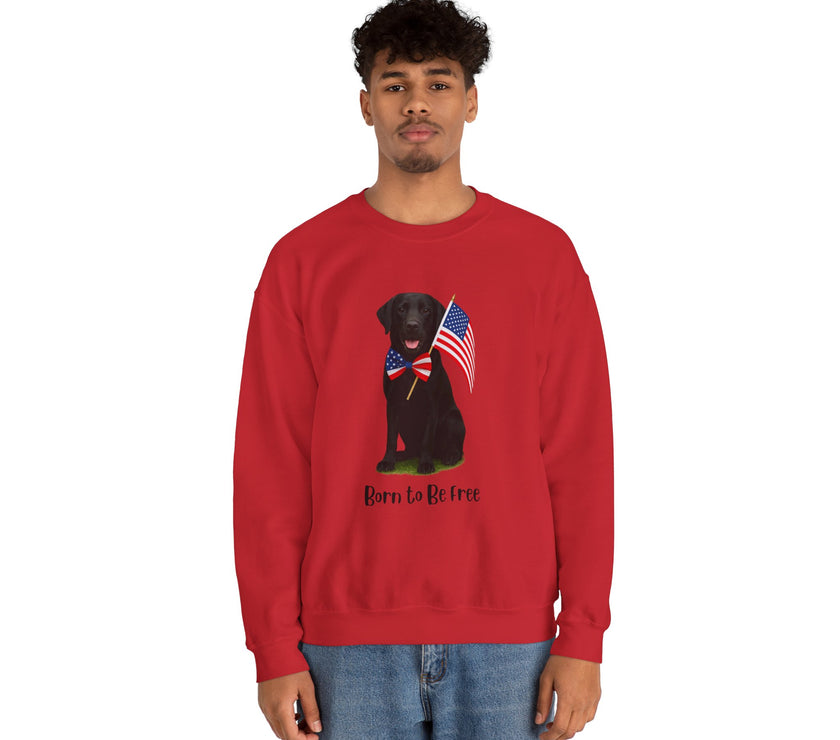 All-American Dog Lover Freedom Crewneck Sweatshirt