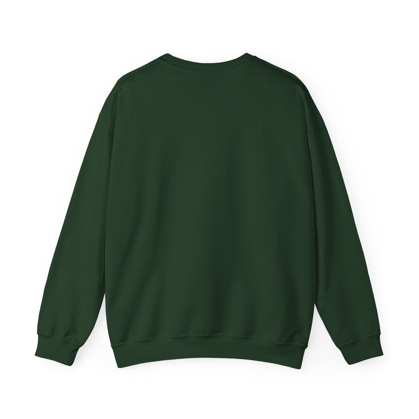 Green sweatshirt back a white background 