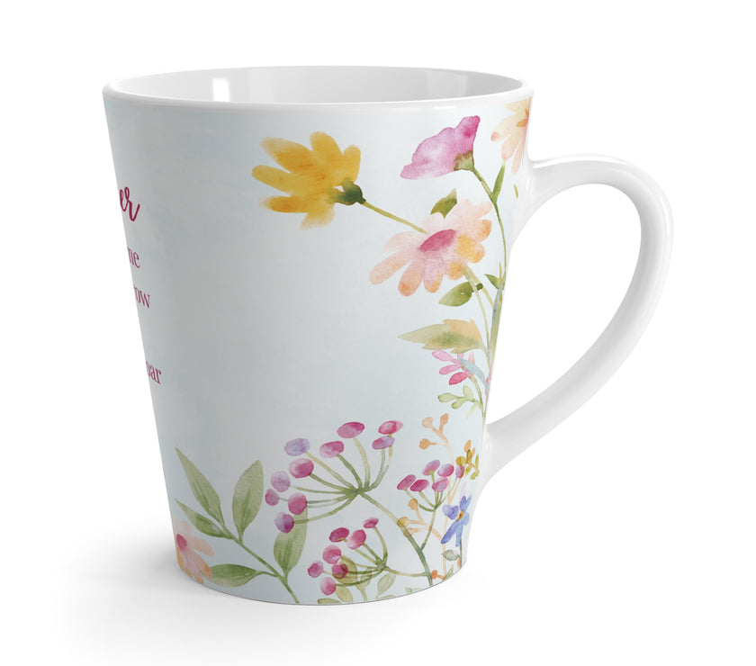 You Gave Me Roots & Wings” – Floral Coffee Cup for Mom
