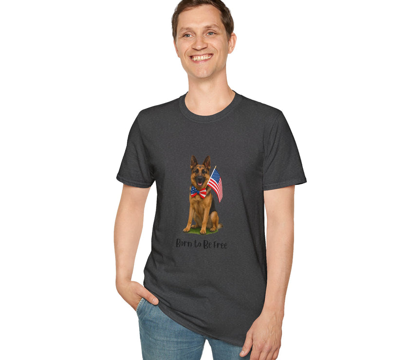 All-American German Shepherd Lover Freedom Tee Shirt