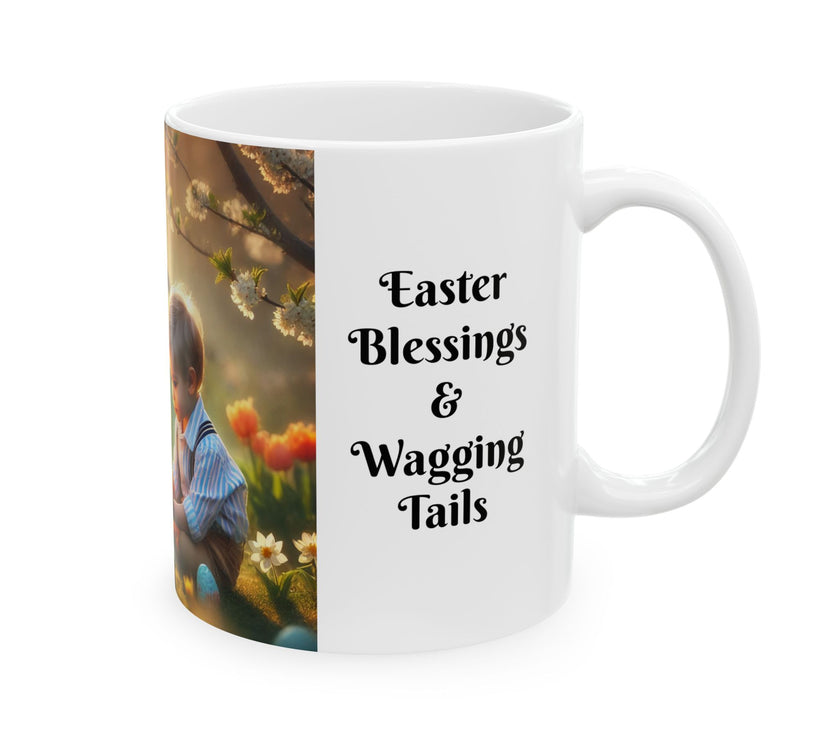 Easter Ceramic Mug - Easter Blessings & Wagging Tails