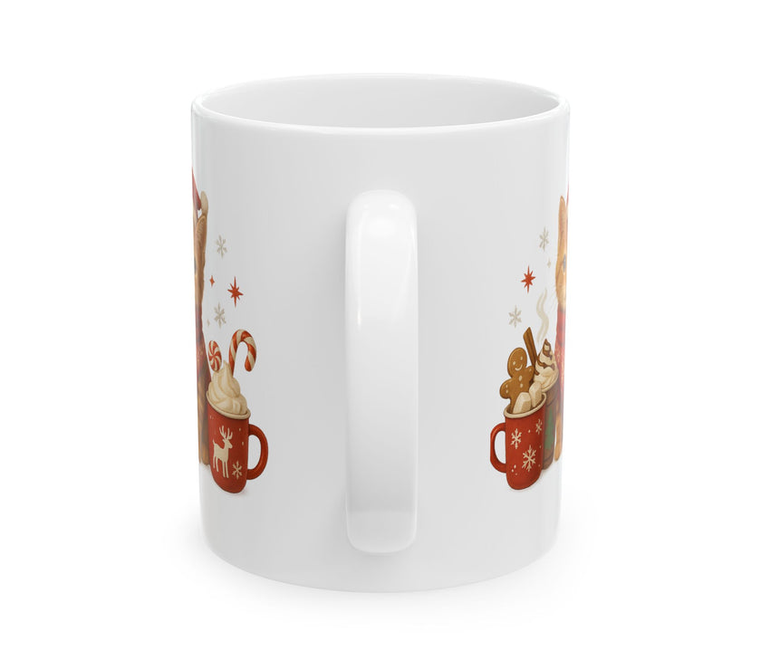 Warm Hugs & Whiskers Christmas Cat Mug