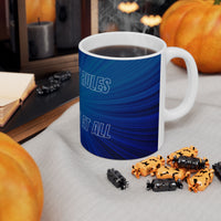 Motivational Power Mug – “Play By My Rules” Blue Ceramic Cup