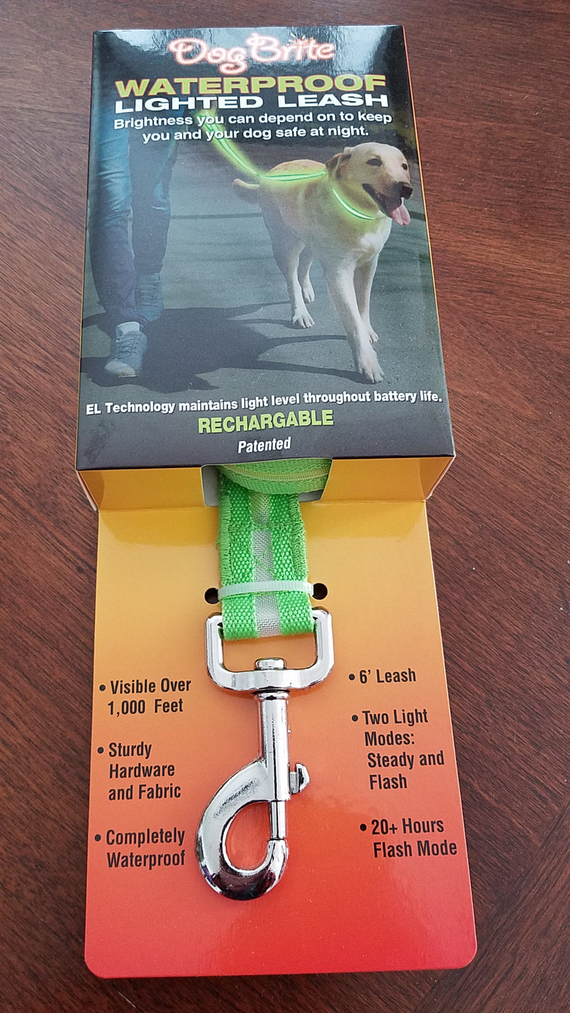 Waterproof Lighted Dog Leash by Dog Brite Keep your dog SAFE at night