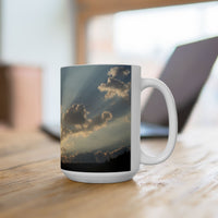 Morning Blessings Mug – Christian Ceramic Coffee Cup witn message  “He is not here; he has Risen – Matthew 28:6” ceramic mug.