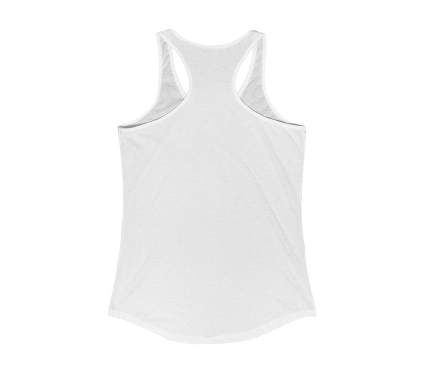Back view of white tank top