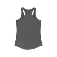 Back view of dark gray tank top
