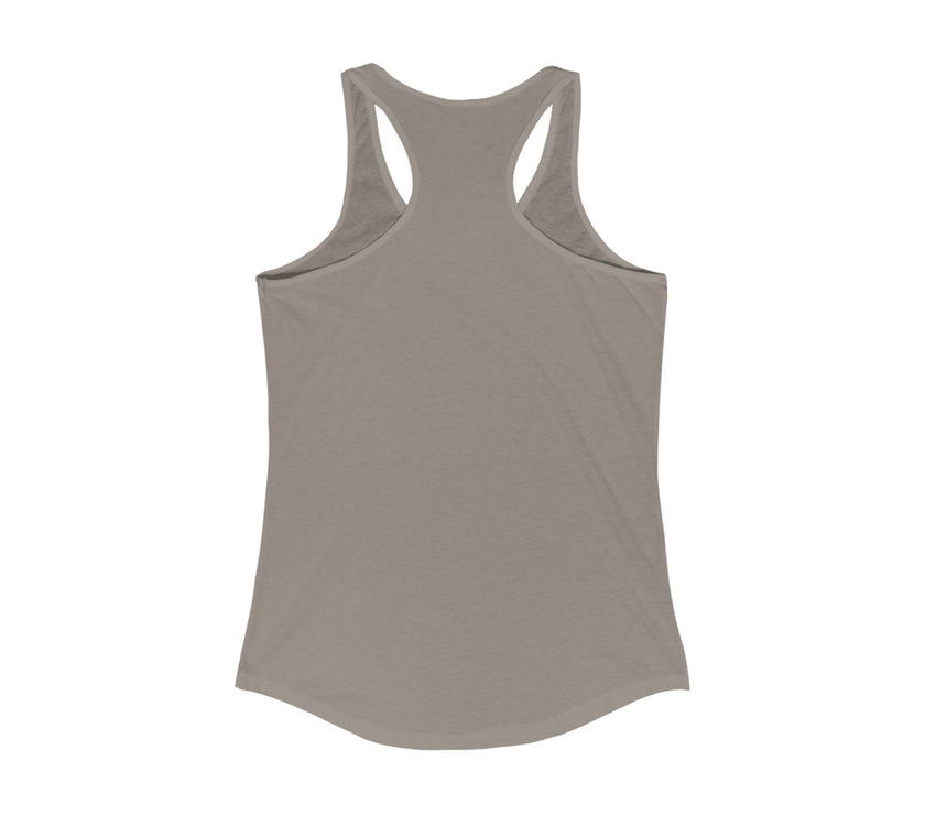 Back view of gray tank top