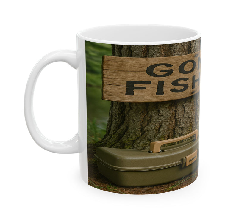 Gone Fishin’ Ceramic Mug for Fishermen