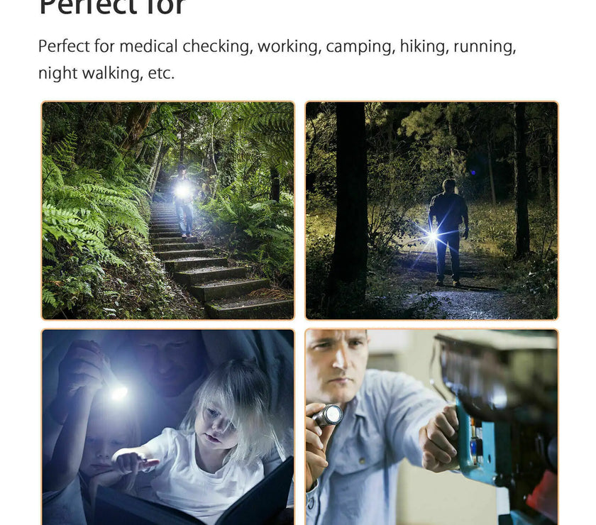 5" LED USB Rechargeable Mini Tactical Flashlight