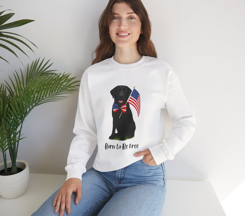 All-American Dog Lover Freedom Crewneck Sweatshirt