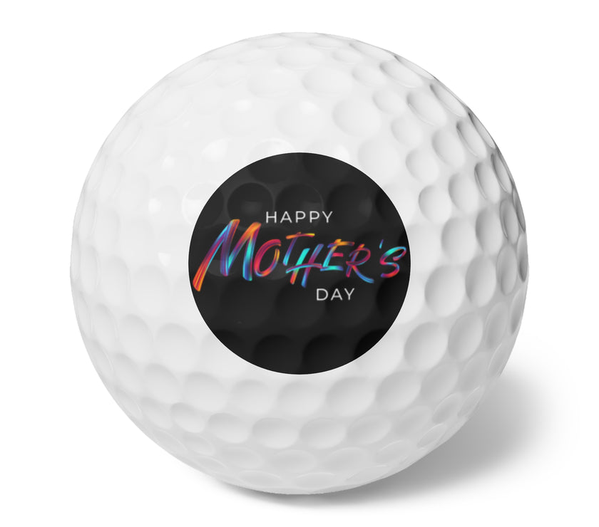 Happy Mother’s Day Golf Balls – Unique Gift for Golf Moms Who Love the Game- 6 golf balls