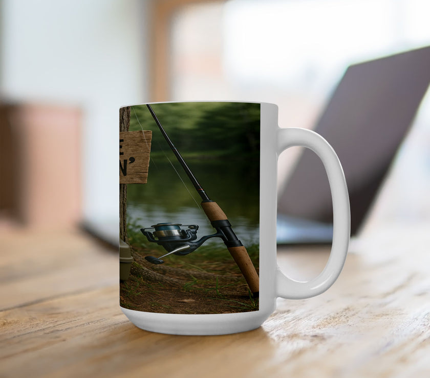 Gone Fishin’ Ceramic Mug for Fishermen