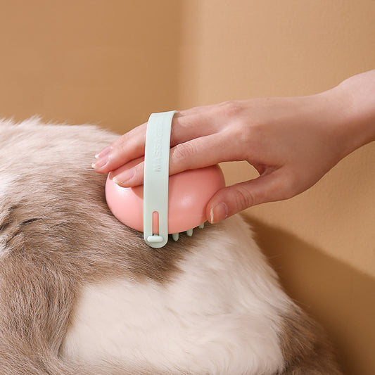 Pet Silicone Bath Massage Scrub Bath Brush For Cats And Dogs