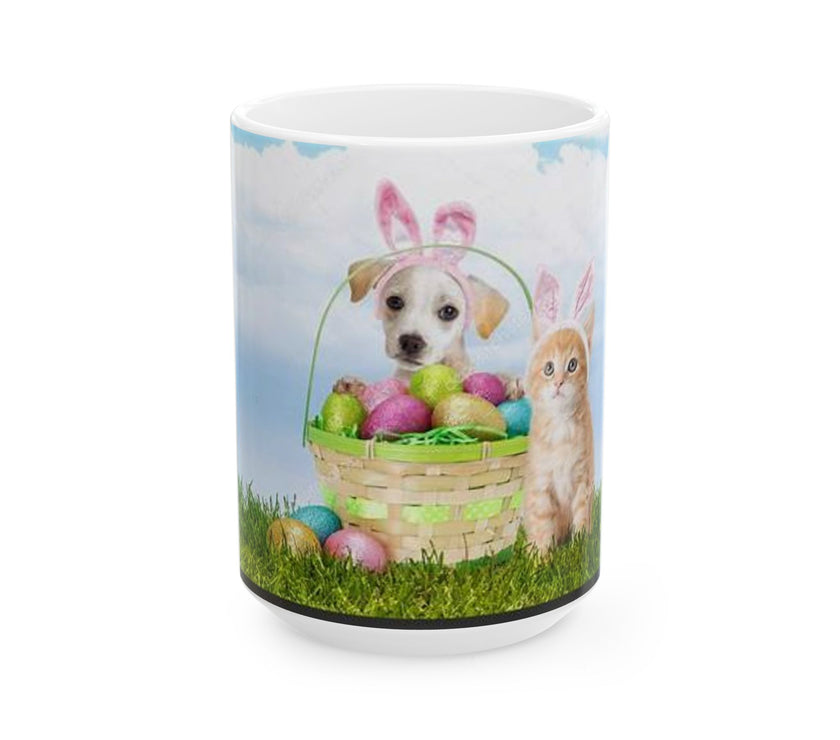 Easter Ceramic Mug-The World is Brighter with a Best Friend