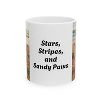 Stars, Stripes & Sandy Paws Patriotic Dog Mug