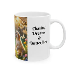 Easter Ceramic Mug - Chasing Dreams & Butterflies