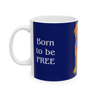 Patriotic Golden Retriever Mug – Born to Be Free Dog Lover Gift