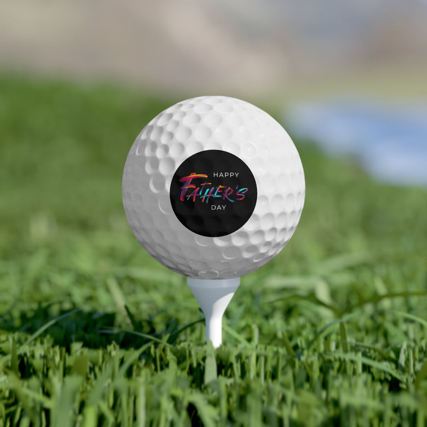 Golf ball on Tee imprinted with Happy Faher's Day