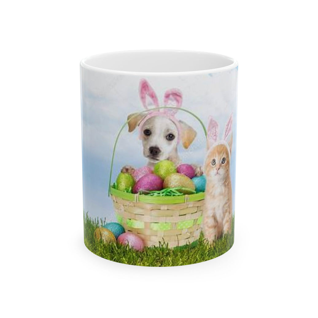 Easter Ceramic Mug-The World is Brighter with a Best Friend 