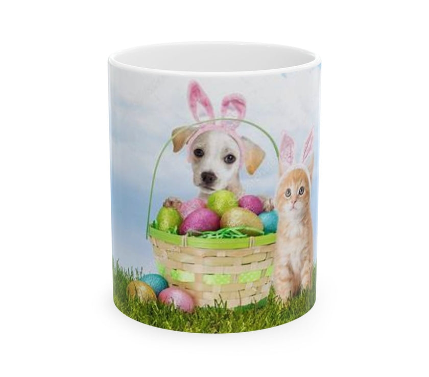Easter Ceramic Mug-The World is Brighter with a Best Friend 