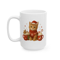 Warm Hugs & Whiskers Christmas Cat Mug