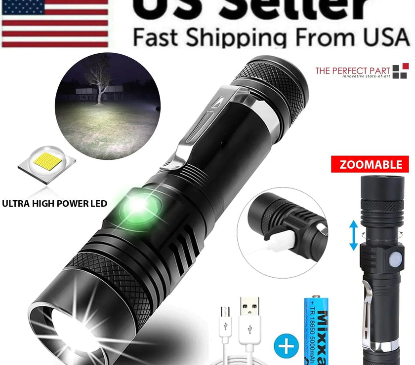 Super Bright 90000LM LED Tactical Flashlight