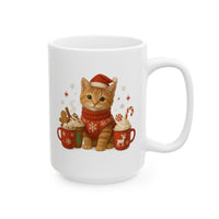 Warm Hugs & Whiskers Christmas Cat Mug