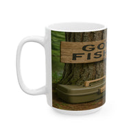Hooked on Coffee and the Outdoors – Gone Fishin’ Ceramic Mug for Fishermen