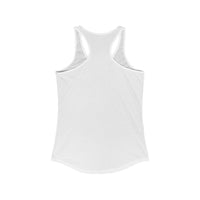 Back view of white tank top