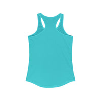 Back view of Tahiti blue tank top