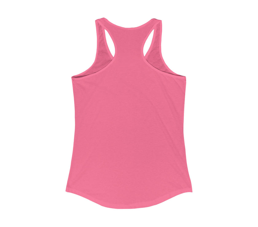 Back view of hot pink tank top