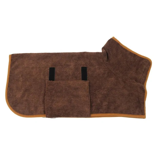 Brown Soft Dog Bathrobe Towel