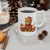 Warm Hugs & Whiskers Christmas Cat Mug