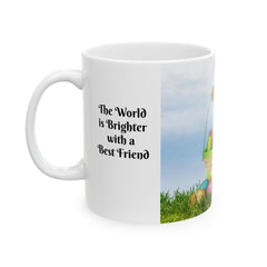 Easter Ceramic Mug-The World is Brighter with a Best Friend