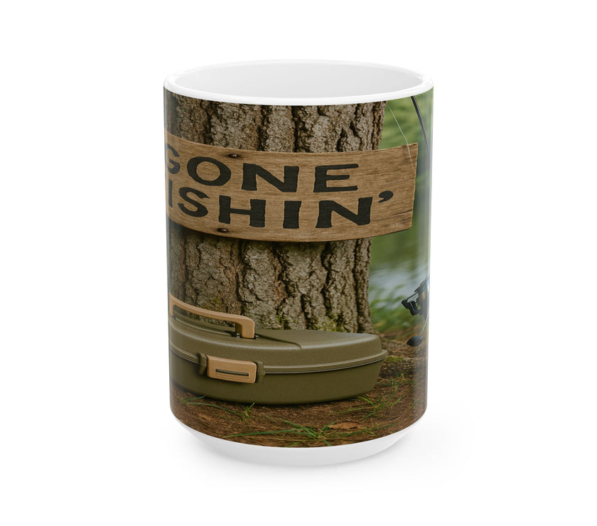 Gone Fishin’ Ceramic Mug for Fishermen