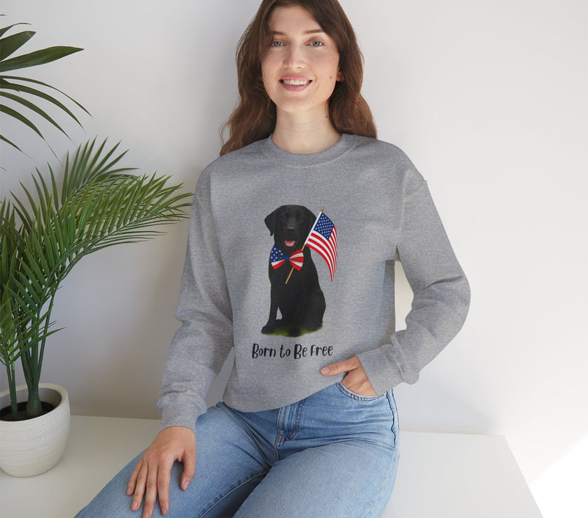 All-American Dog Lover Freedom Crewneck Sweatshirt