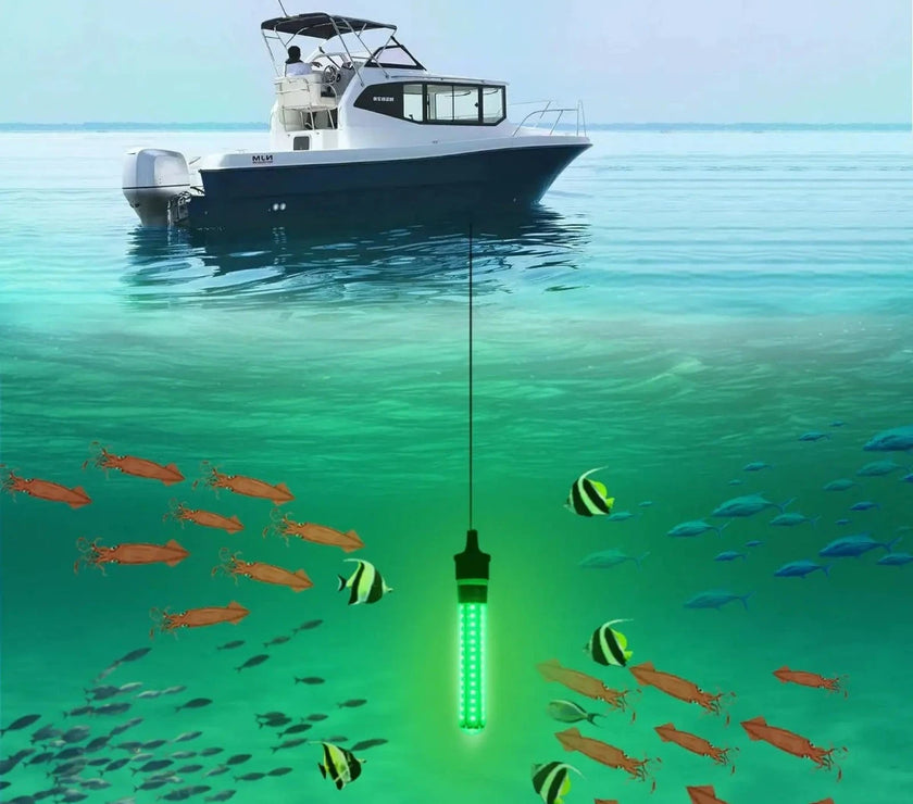 Fishing Boat using the underwater Night fishing light