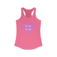 Hot pink tank top with a pink heart and 'Bride To Be' text