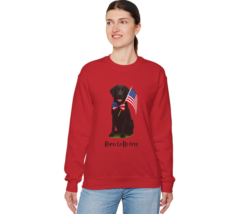 All-American Dog Lover Freedom Crewneck Sweatshirt
