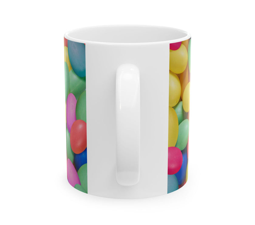Springtime Paws: Dachshund Puppy in Easter Egg Meadow Ceramic Mug
