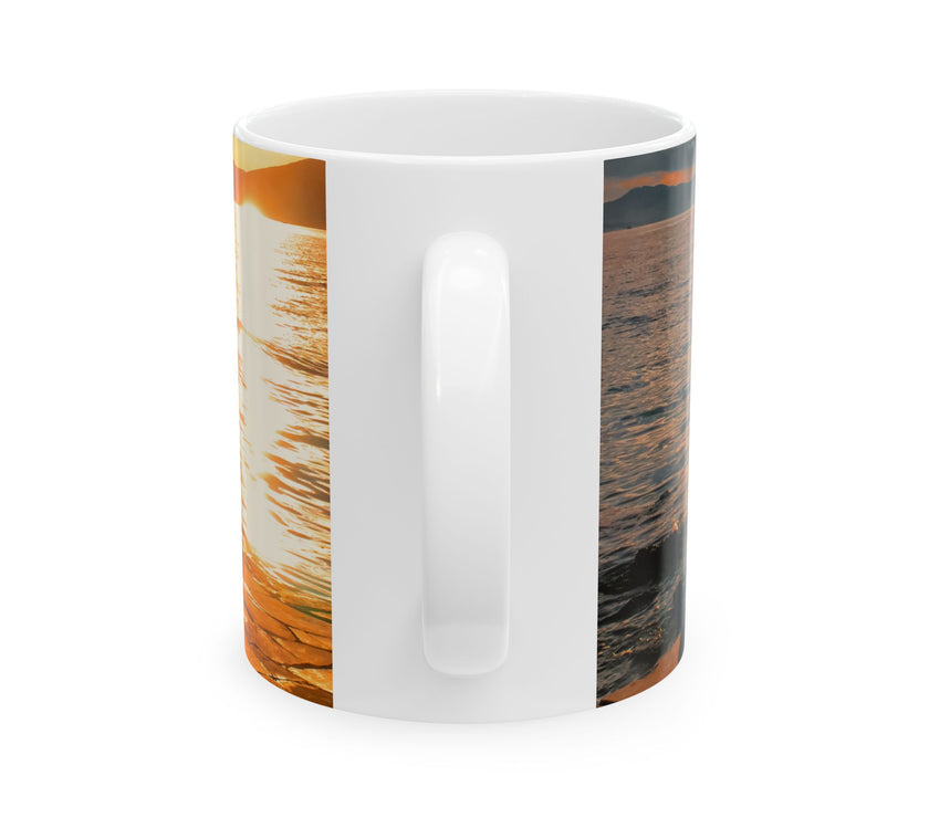 Sunset Dog Mug-Inspirational Dog Quote  “I work hard so my dog can have a better life.” 