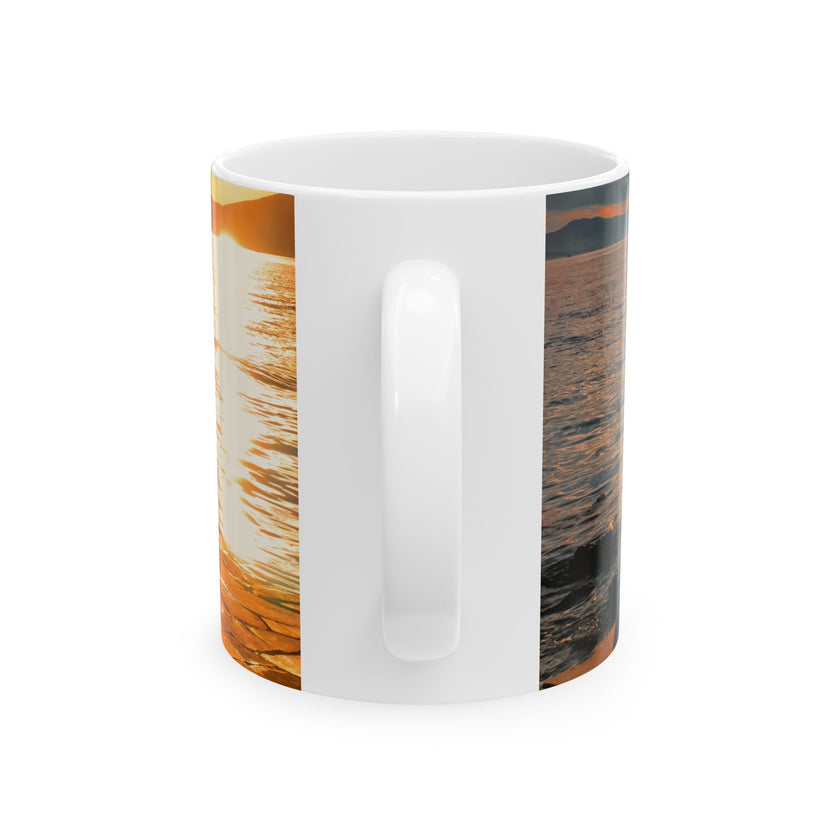 Sunset Dog Mug-Inspirational Dog Quote  “I work hard so my dog can have a better life.” 