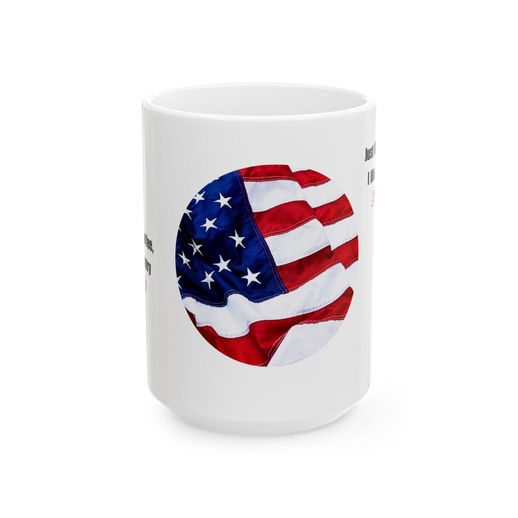 Patriotic Coffee Mug – Strong & Free American Flag Cup
