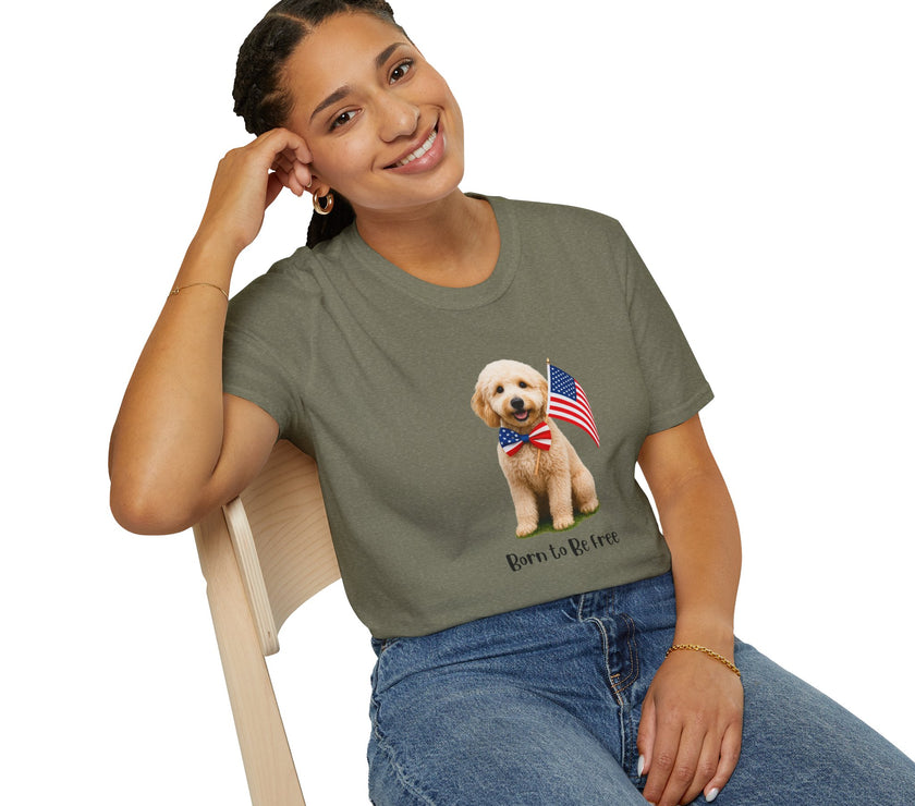 All-American Goldendoodle Lover Freedom Tee Shirt