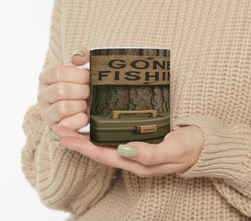 Gone Fishin’ Ceramic Mug for Fishermen