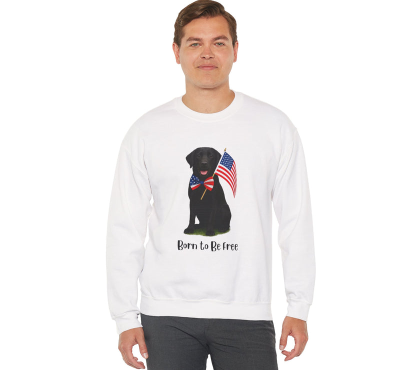 All-American Dog Lover Freedom Crewneck Sweatshirt